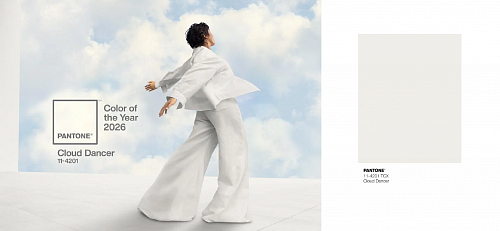 Цвет года 2026: Cloud Dancer от Pantone